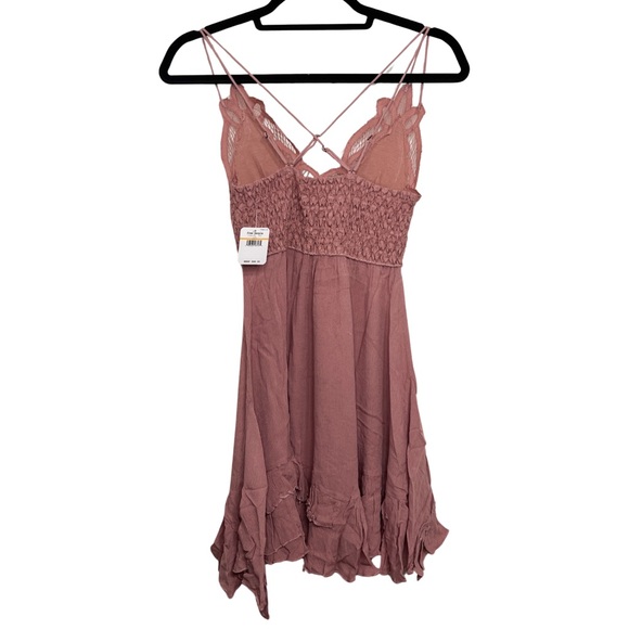 HP 🎉 NWT Free People Adella Slip Dress in Rose - Picture 6 of 11